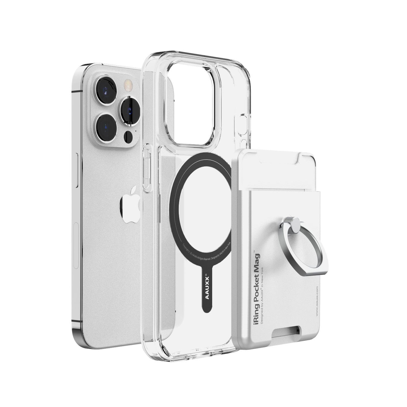 iRing® Pocket Mag Phone Holder - iPhone Cardholder - Phone Ring - Phone Stand - Magnetic